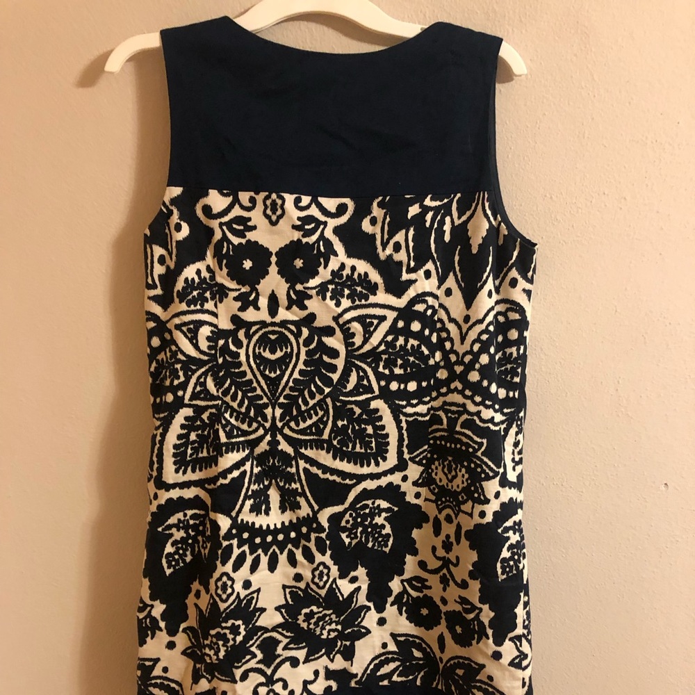 Merona Navy and White Mini Dress, 14 - Picture 3 of 4